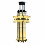 Rayonne Art Deco Chandelier by Bling Lighting Studio