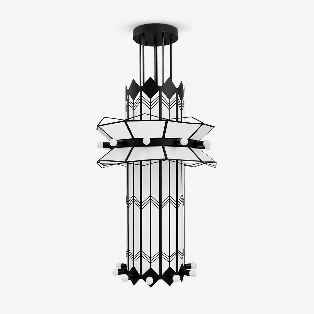 Rayonne Art Deco Chandelier by Bling Lighting Studio