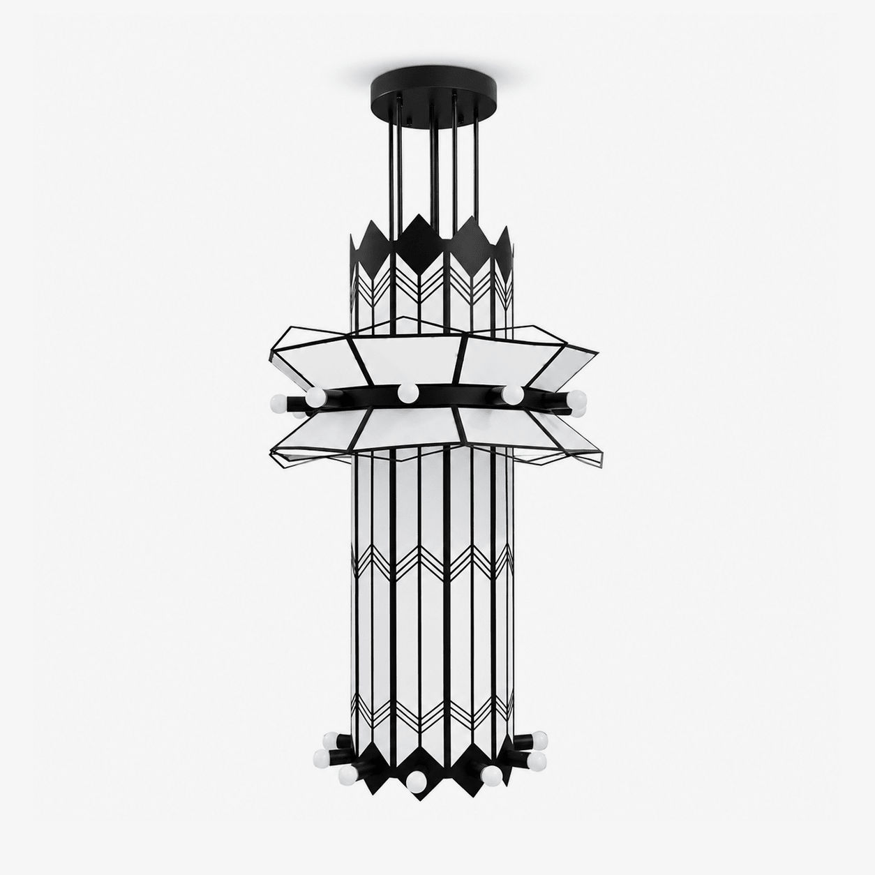Rayonne Art Deco Chandelier by Bling Lighting Studio