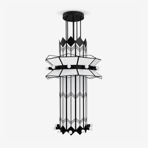Rayonne Art Deco Chandelier by Bling Lighting Studio