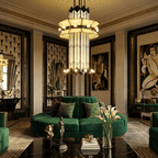 Rayonne Art Deco Chandelier by Bling Lighting Studio