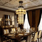 Rayonne Art Deco Chandelier by Bling Lighting Studio