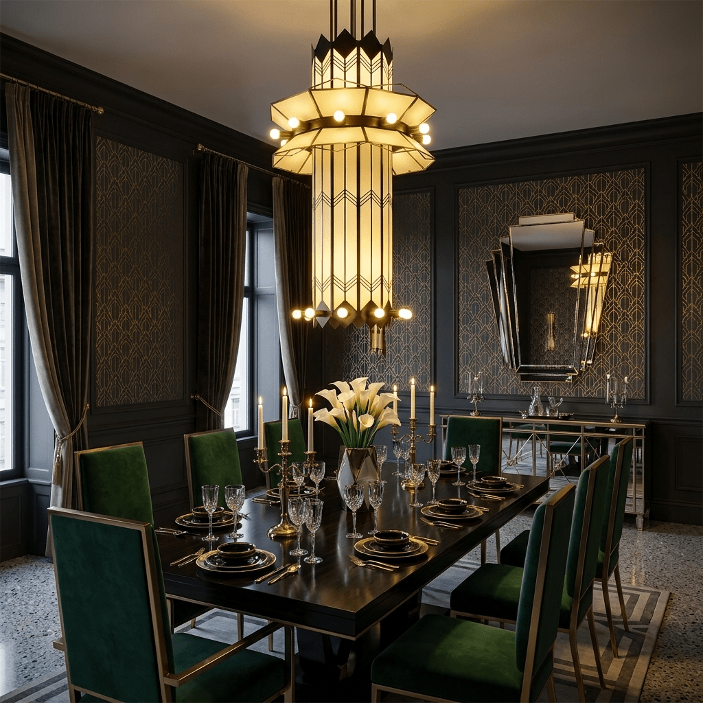 Rayonne Art Deco Chandelier by Bling Lighting Studio