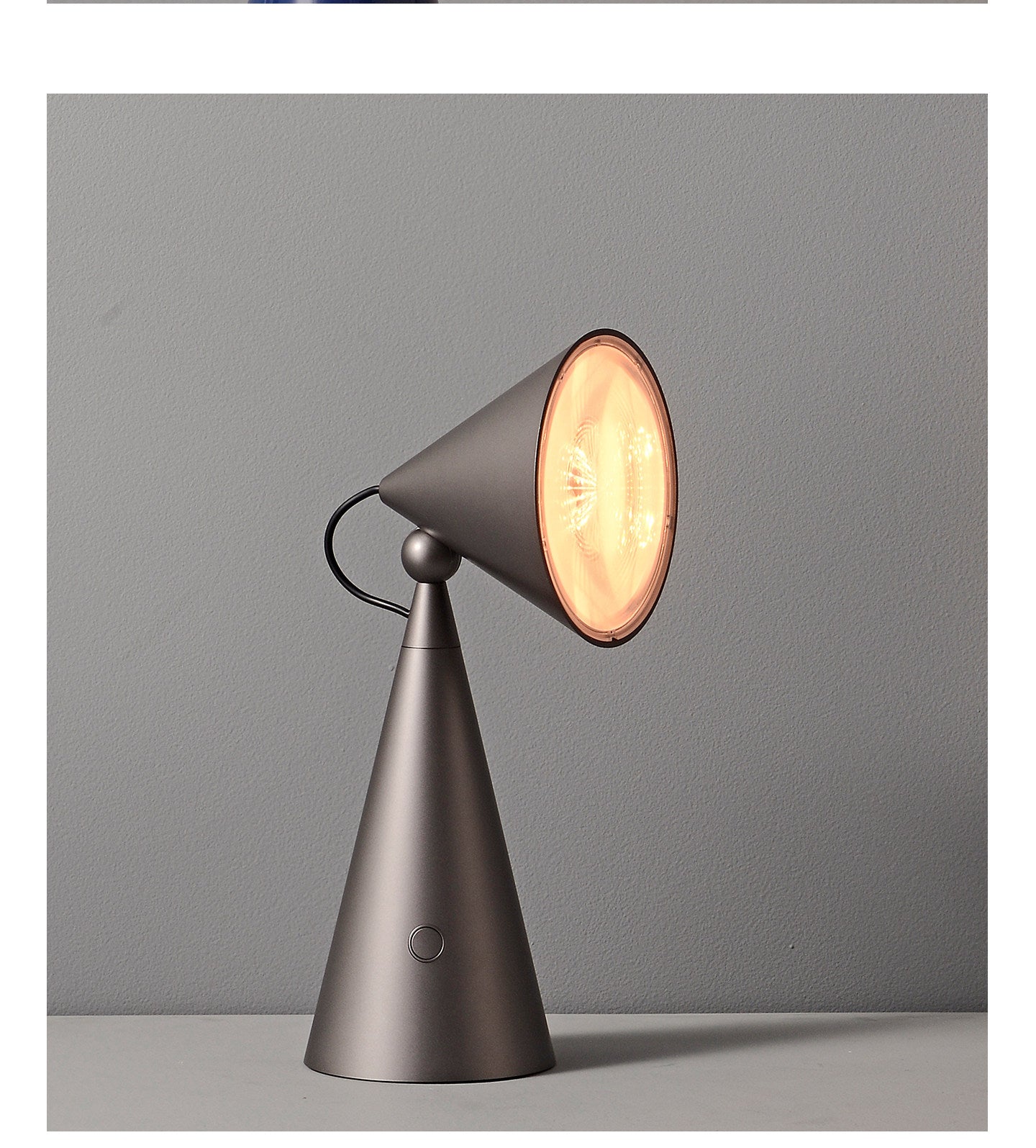 Rechargeable Cone Table Lamp by Bling Lighting Studio