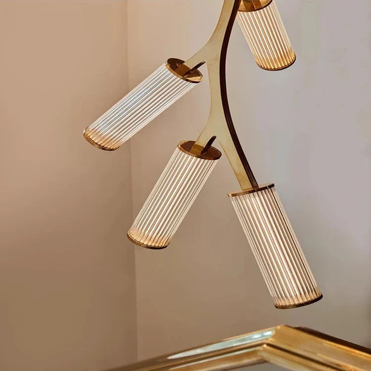 Rhea Modern Simple Staircase Chandelier for high ceiling staircase and foyer lighting