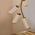Rhea Modern Simple Staircase Chandelier for high ceiling staircase and foyer lighting
