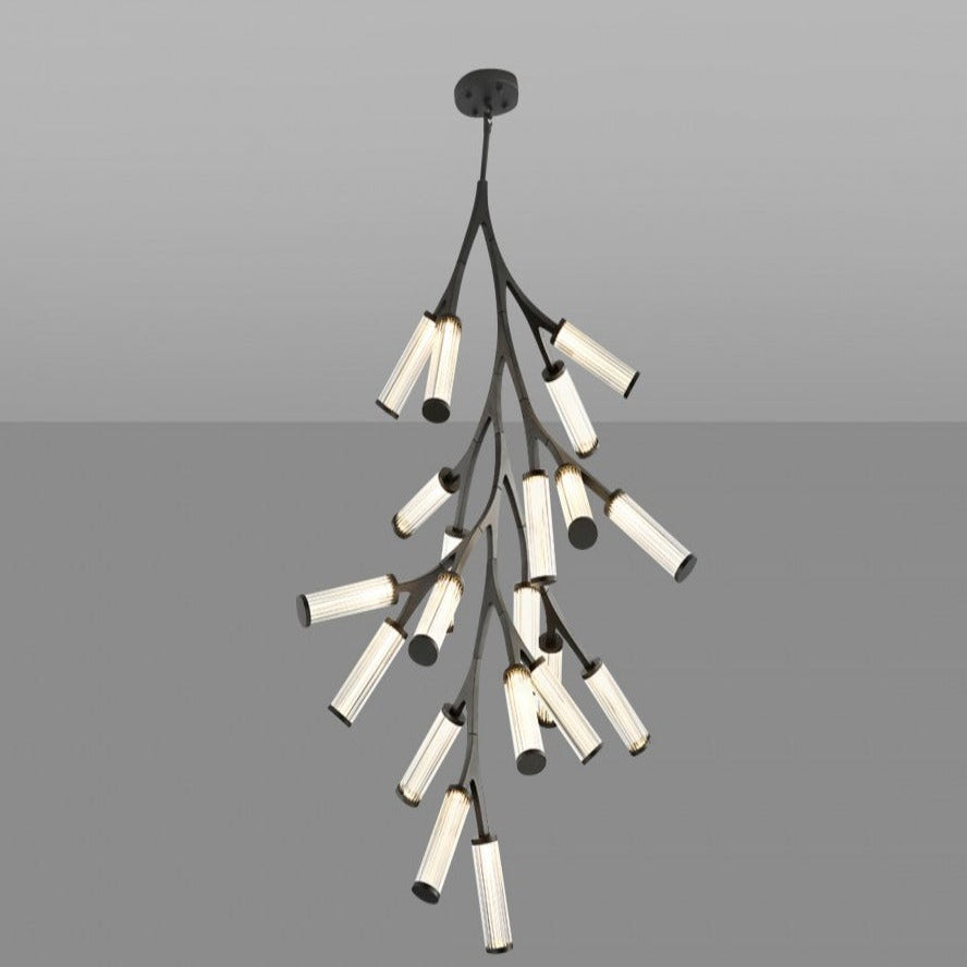 Rhea Modern Simple Staircase Chandelier for high ceiling staircase and foyer lighting