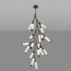 Rhea Modern Simple Staircase Chandelier for high ceiling staircase and foyer lighting