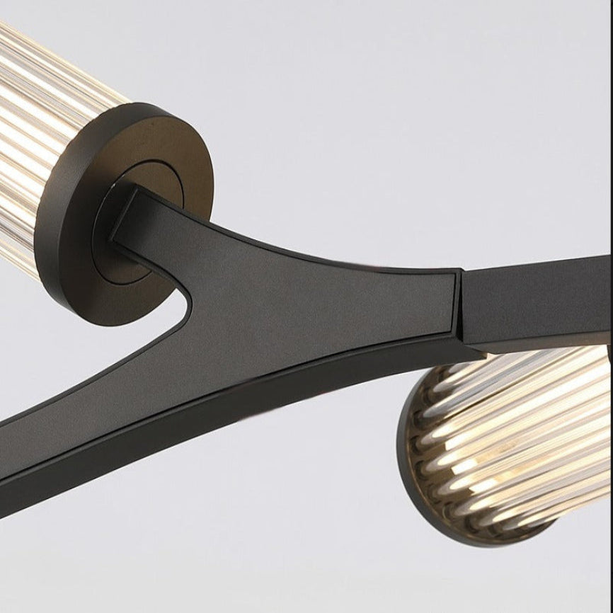 Rhea Modern Simple Staircase Chandelier for high ceiling staircase and foyer lighting
