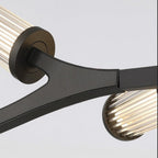 Rhea Modern Simple Staircase Chandelier for high ceiling staircase and foyer lighting