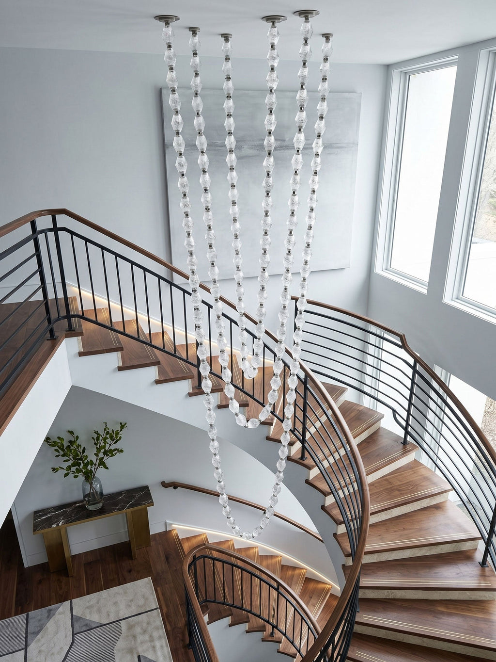 Riviere Glass Chain Chandelier installation view 05