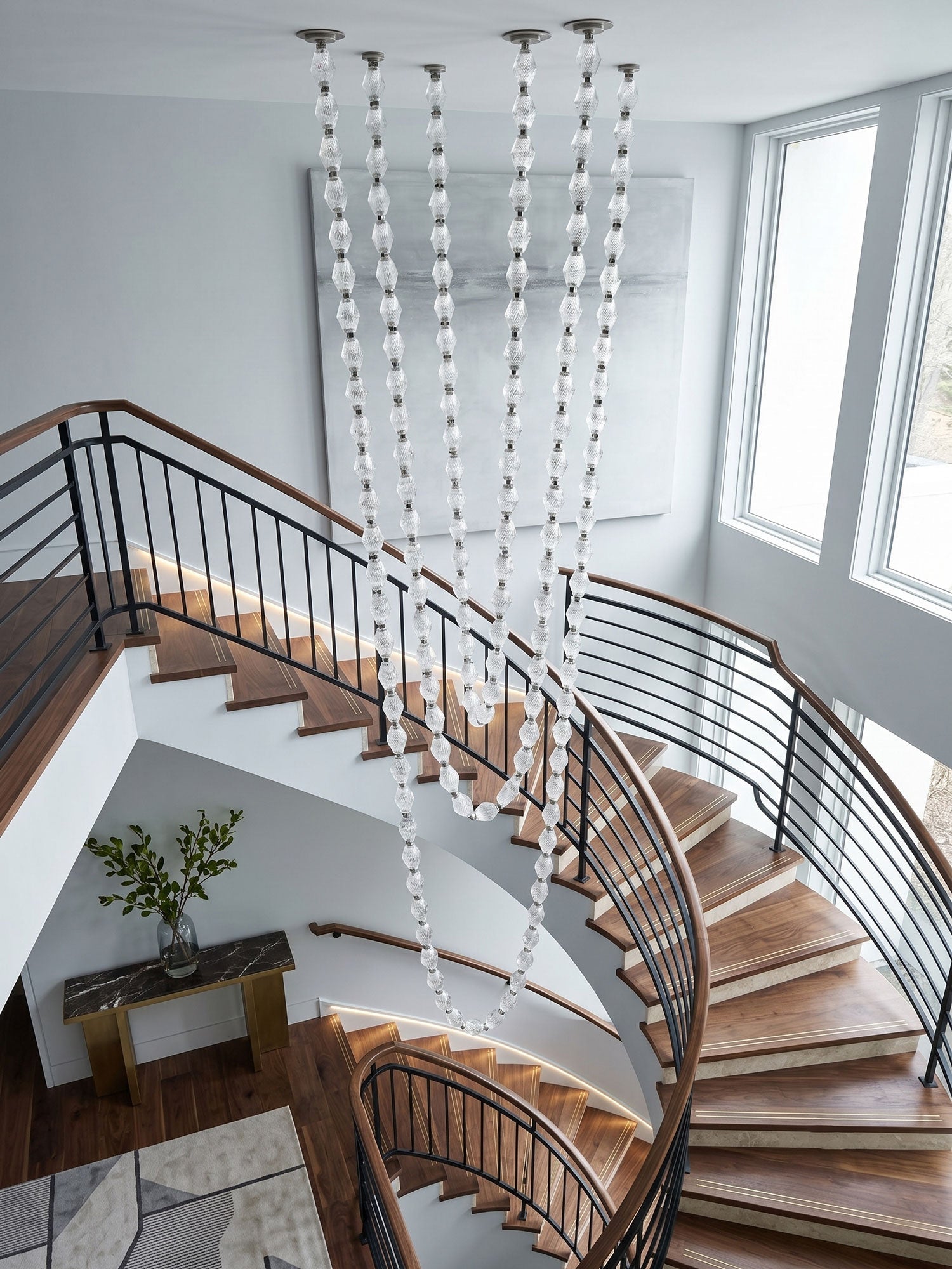 Riviere Glass Chain Chandelier installation view 05