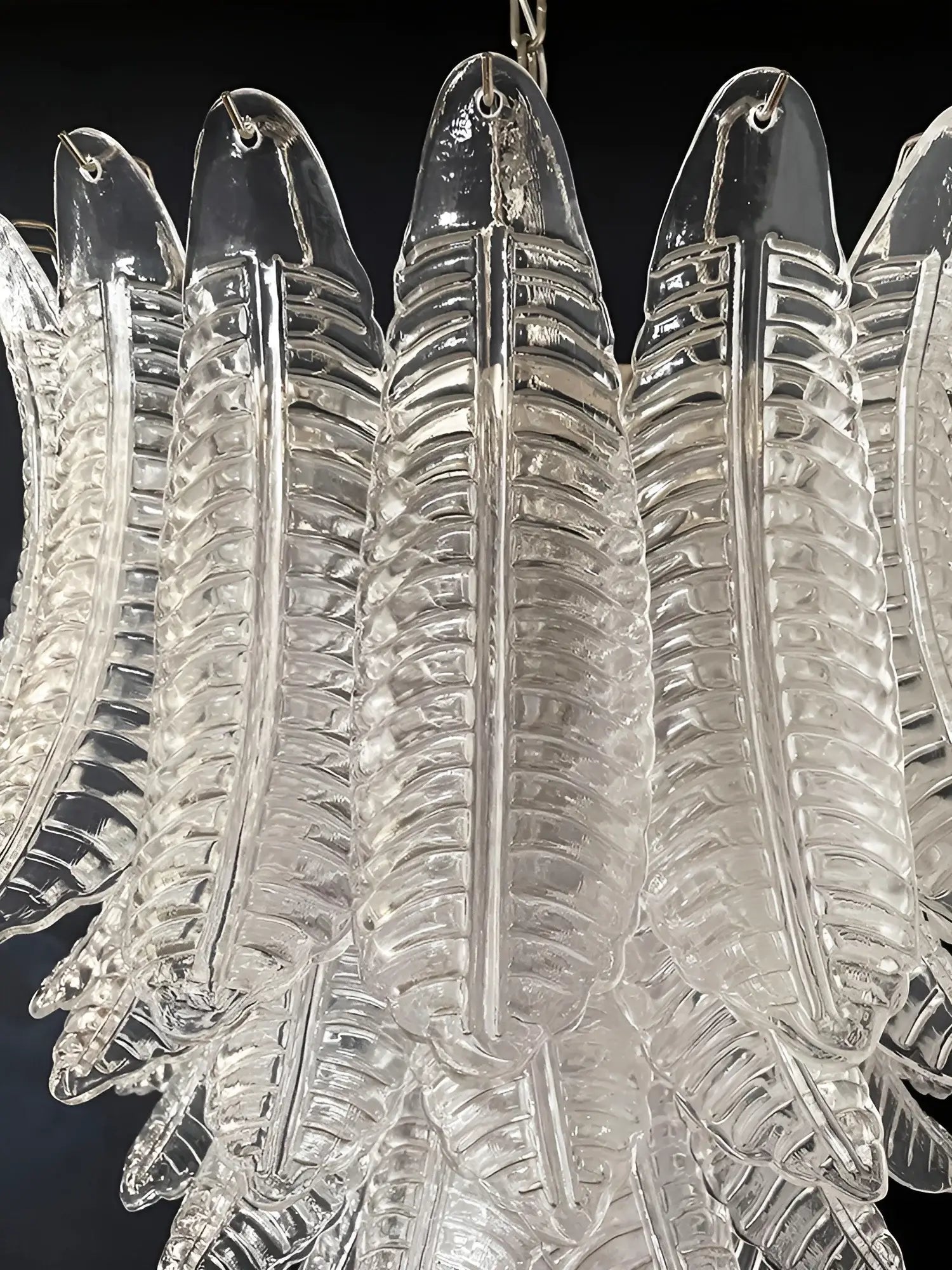 Modern Rosalind Murano Clear Felci Glass Chandelier product image