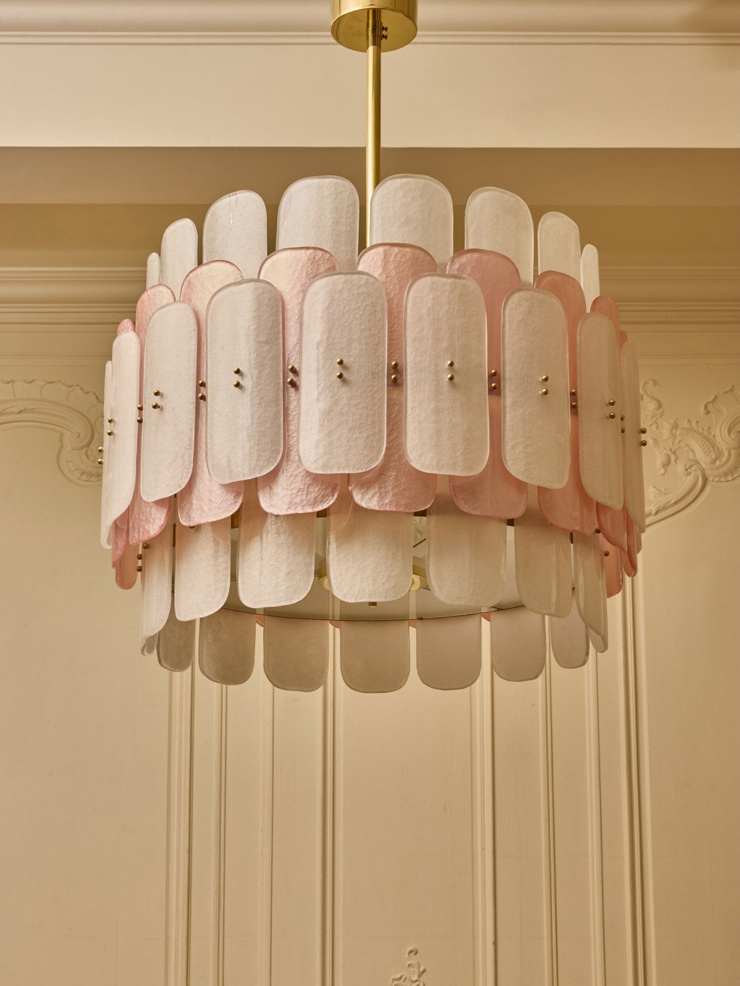 Rosalinne Murano Glass Petal Chandelier by Bling Lighting Studio