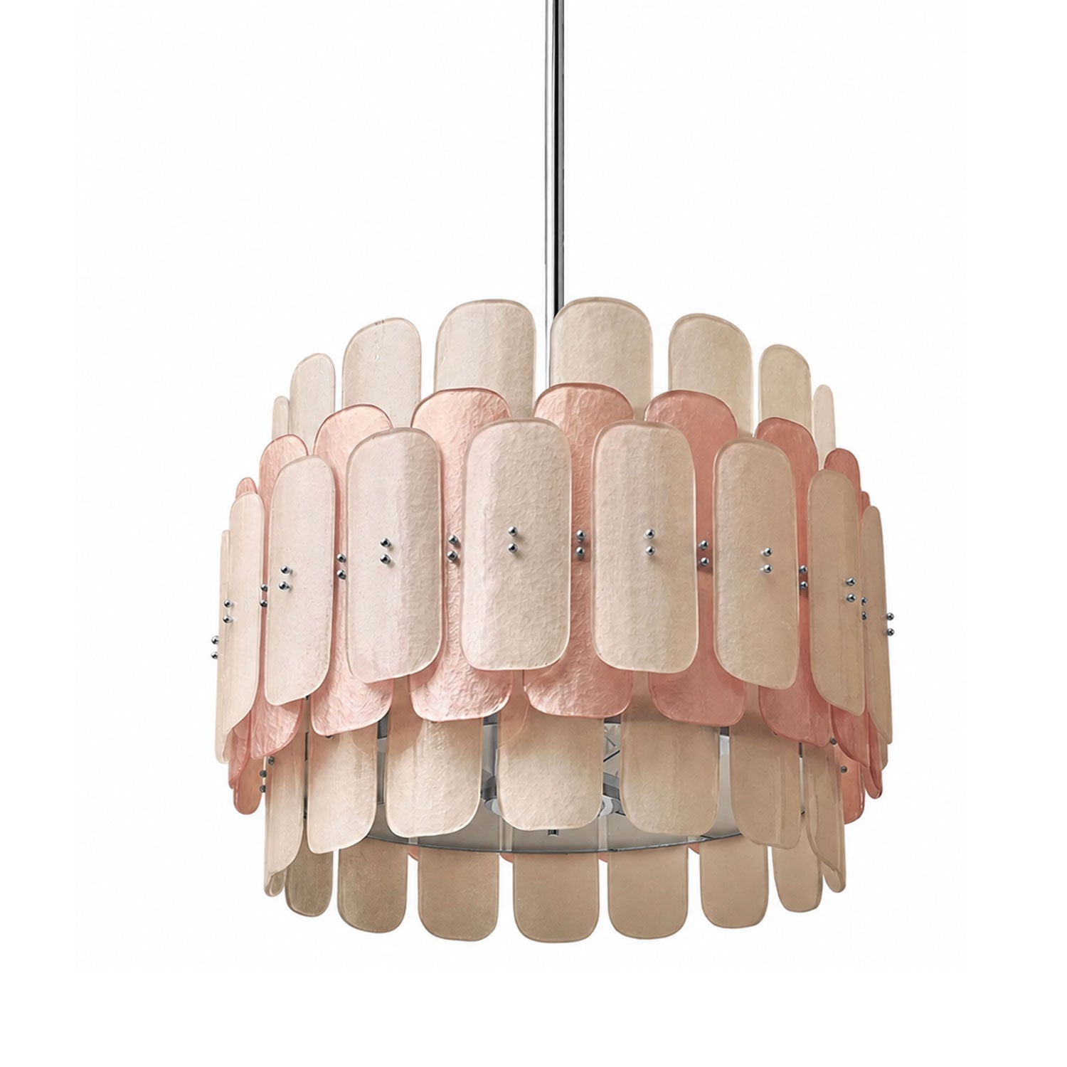 Rosalinne Murano Glass Petal Chandelier by Bling Lighting Studio