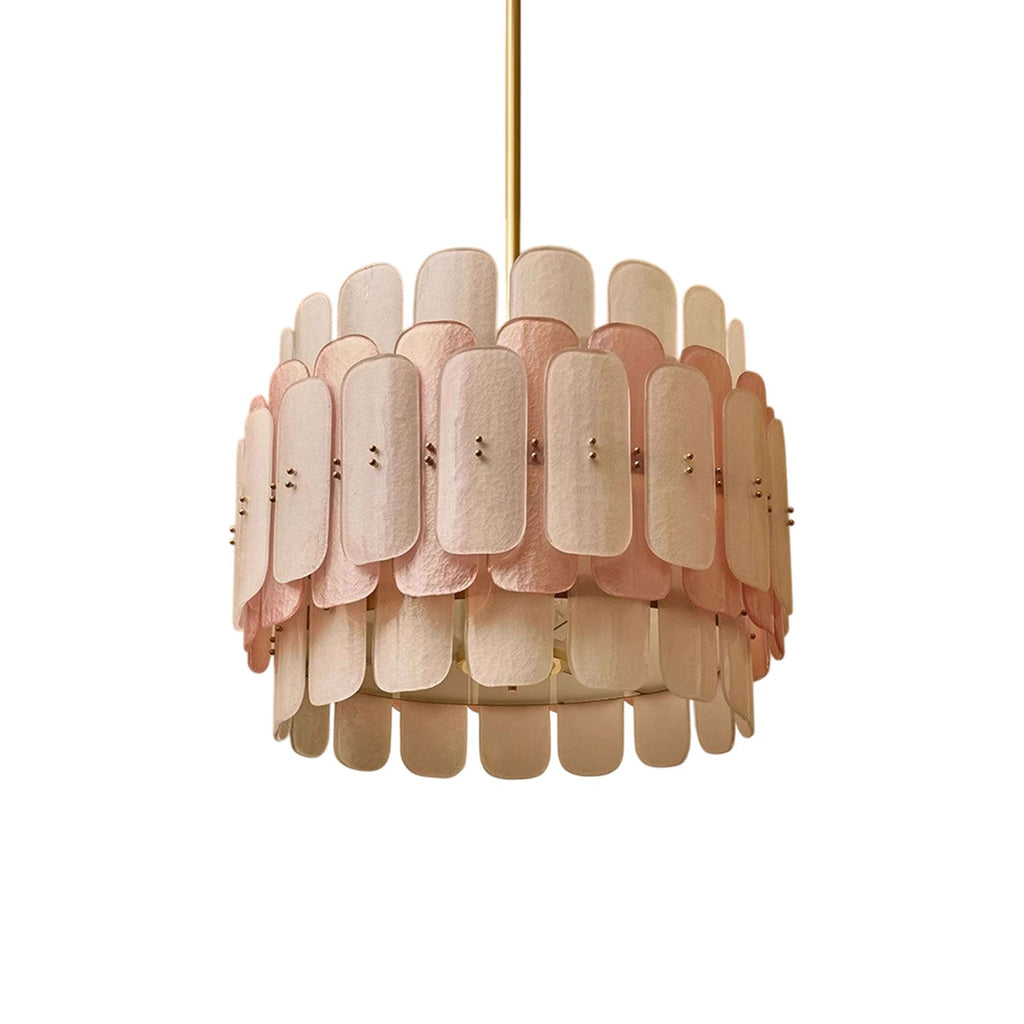 Rosalinne Murano Glass Petal Chandelier by Bling Lighting Studio