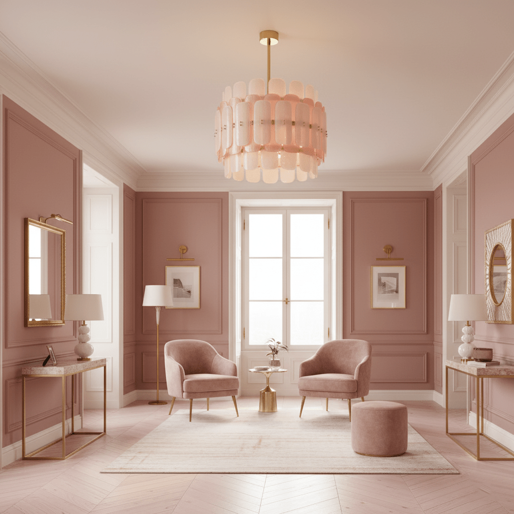 Rosalinne Murano Glass Petal Chandelier by Bling Lighting Studio