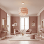 Rosalinne Murano Glass Petal Chandelier by Bling Lighting Studio
