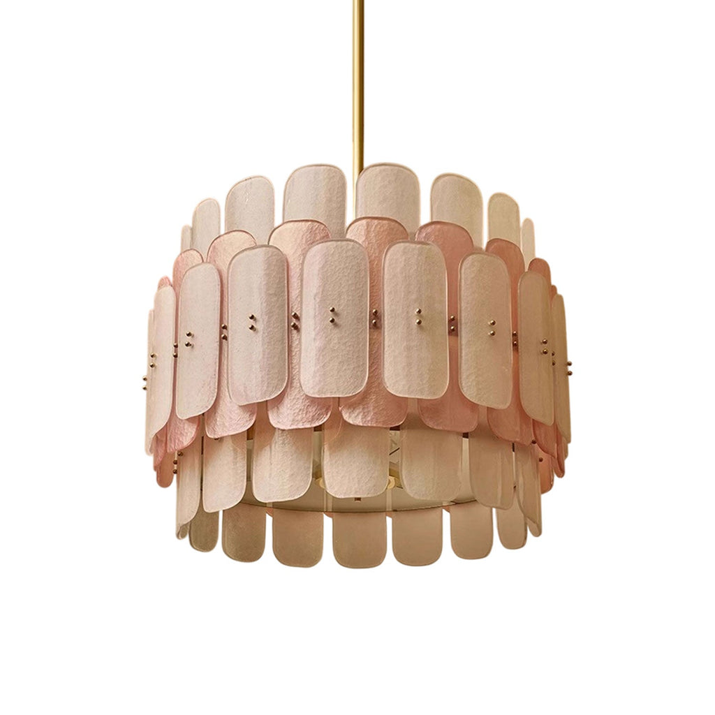 Rosalinne Murano Glass Petal Chandelier by Bling Lighting Studio