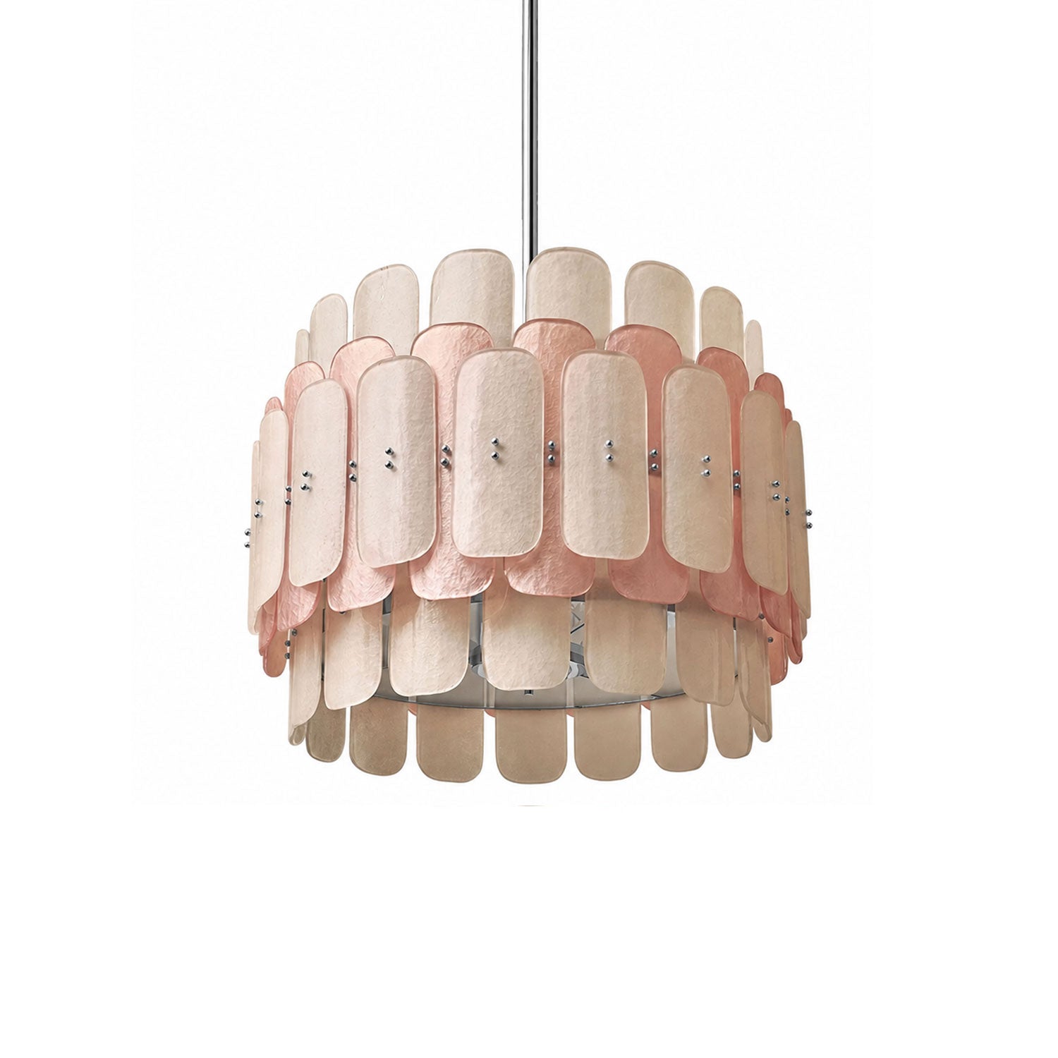 Rosalinne Murano Glass Petal Chandelier by Bling Lighting Studio