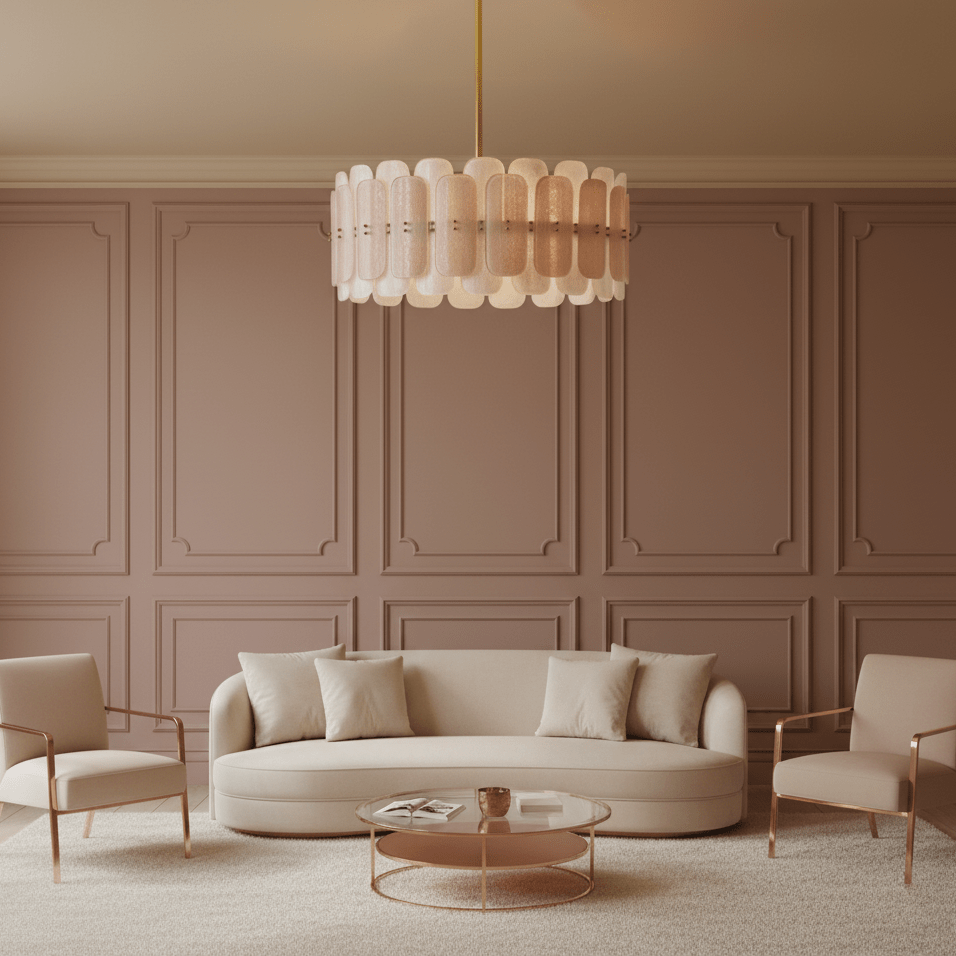 Rosalinne Murano Glass Petal Chandelier by Bling Lighting Studio