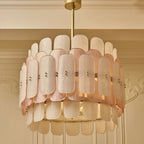 Rosalinne Murano Glass Petal Chandelier by Bling Lighting Studio