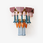 Roselle Ceramic Murano Fringe Wall Lamp by Bling Lighting Studio