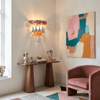 Roselle Ceramic Murano Fringe Wall Lamp by Bling Lighting Studio