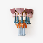 Roselle Ceramic Murano Fringe Wall Lamp by Bling Lighting Studio