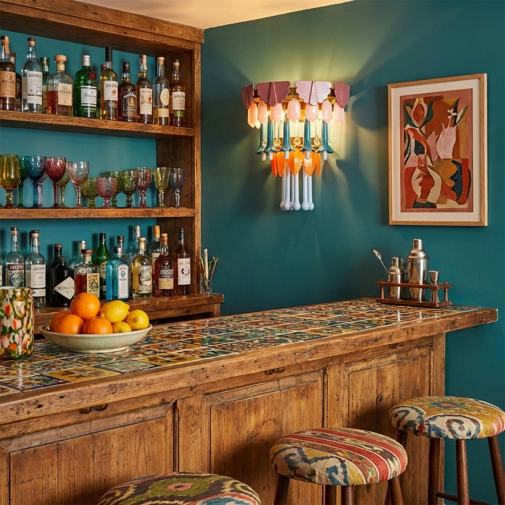 Roselle Ceramic Murano Fringe Wall Lamp by Bling Lighting Studio