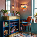 Roselle Ceramic Murano Fringe Wall Lamp by Bling Lighting Studio