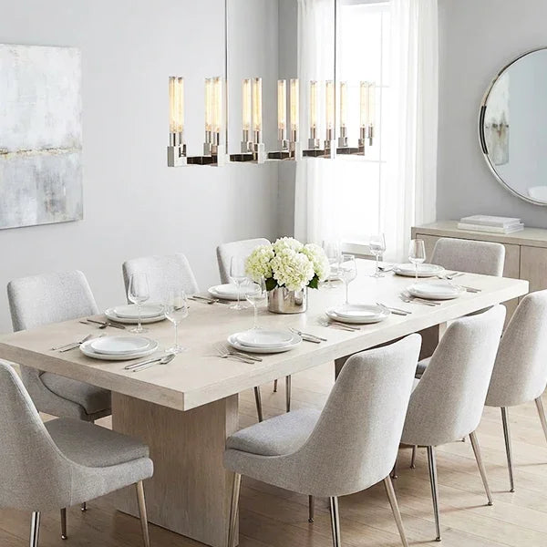 Round Brass Linear Chandelier by Bling Lighting Studio