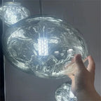 Ruby Contemporary Bubble Pendant Chandelier for high ceiling staircase and foyer lighting