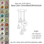 Ruby Contemporary Bubble Pendant Chandelier for high ceiling staircase and foyer lighting