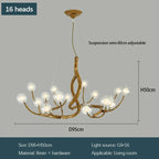 Rustic Branch Globe Branch Chandelier by Bling Lighting Studio