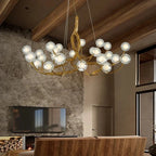 Rustic Branch Globe Branch Chandelier by Bling Lighting Studio