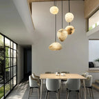 Sage Marble Chandelier for high ceiling staircase and foyer lighting