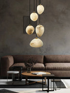 Sage Marble Chandelier for high ceiling staircase and foyer lighting