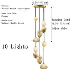 Sage Marble Chandelier for high ceiling staircase and foyer lighting