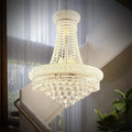 Sansa Chrome Raindrop Crystal Pendant Chandelier - Bling Lighting Studio