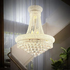 Sansa Chrome Raindrop Crystal Pendant Chandelier - Bling Lighting Studio