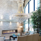 Sansa Chrome Raindrop Crystal Pendant Chandelier - Bling Lighting Studio