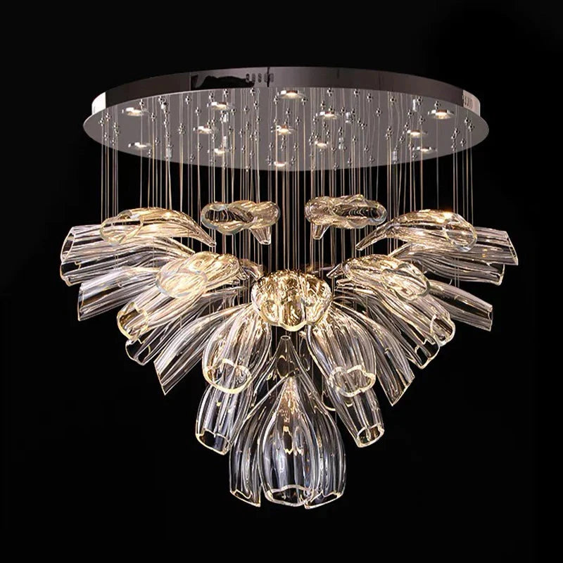 Sasha Modern Designer Crystal Flower Chandelier - Bling Lighting Studio