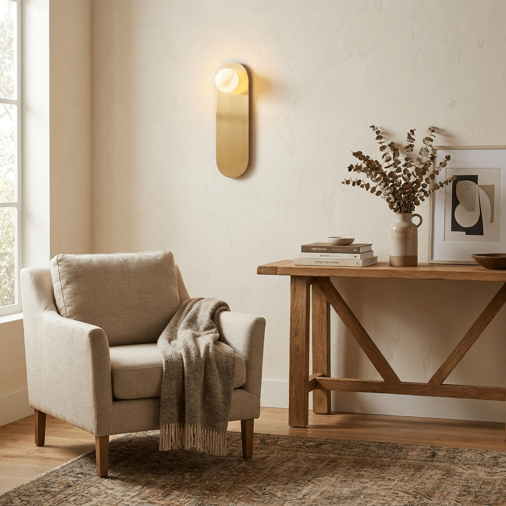 Sasso Spanish Alabaster Wall Sconce by Bling Lighting Studio