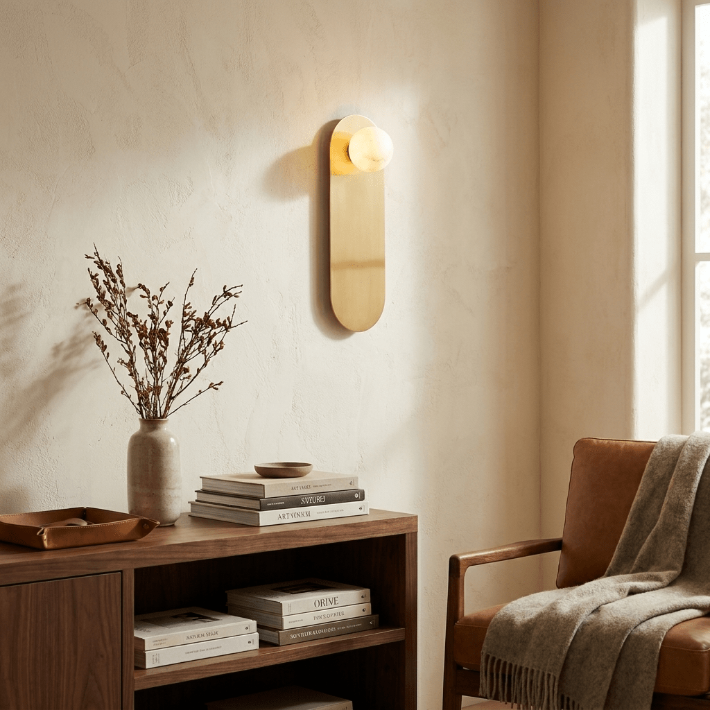 Sasso Spanish Alabaster Wall Sconce by Bling Lighting Studio