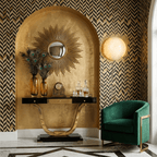 Semicircular Alabaster Wall Lamp by Bling Lighting Studio