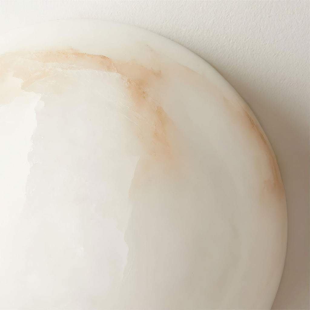 Semicircular Alabaster Wall Lamp by Bling Lighting Studio
