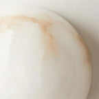 Semicircular Alabaster Wall Lamp by Bling Lighting Studio