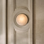 Semicircular Alabaster Wall Lamp by Bling Lighting Studio