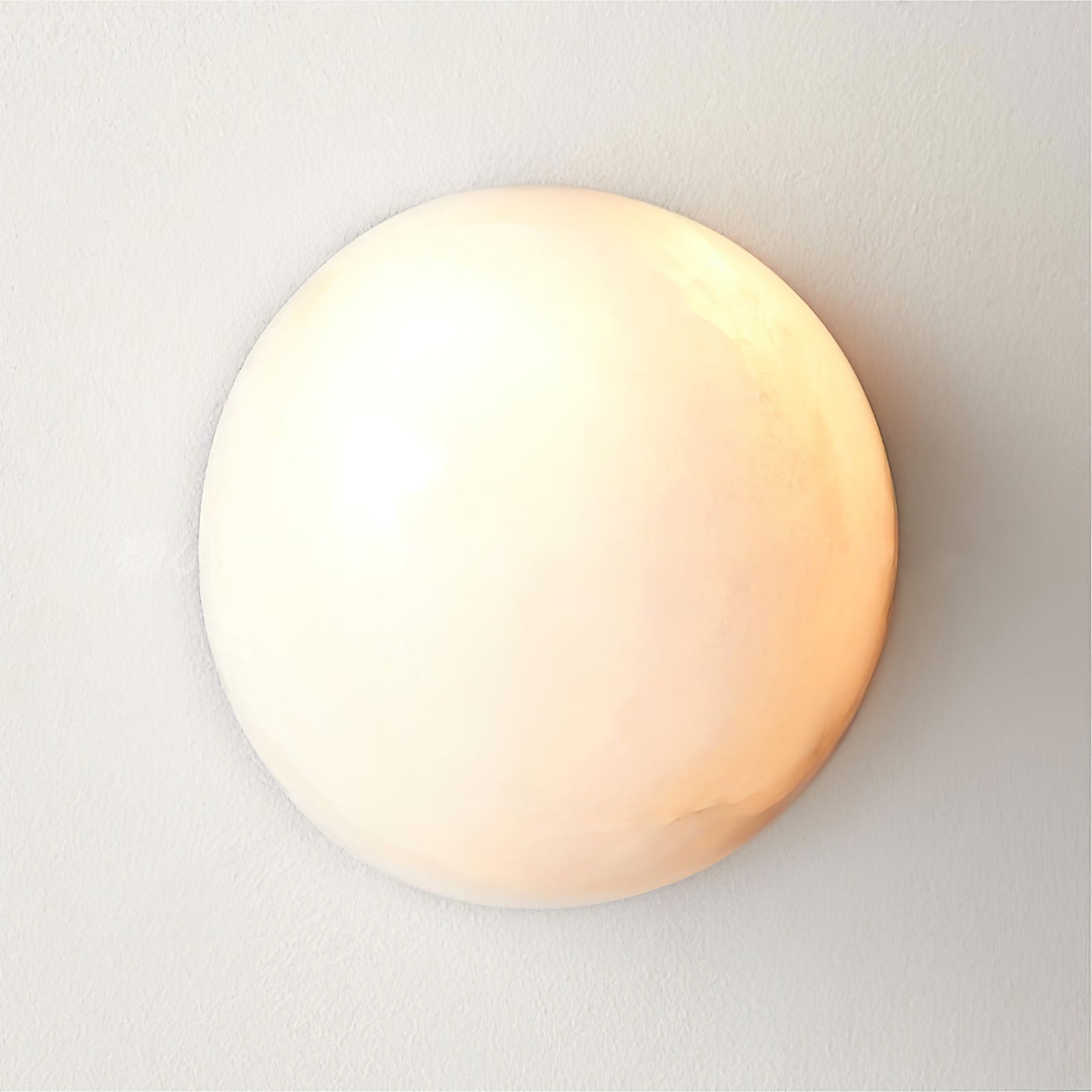 Semicircular Alabaster Wall Lamp by Bling Lighting Studio